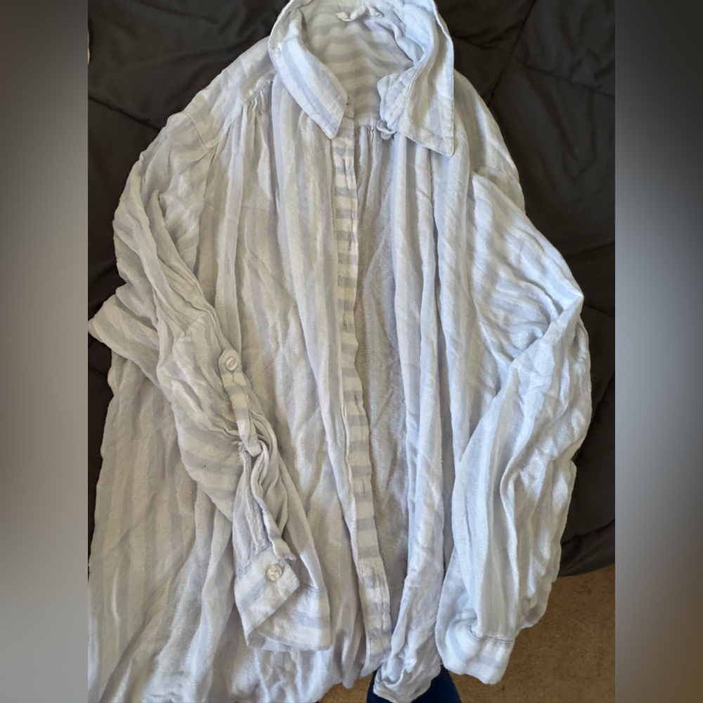 Striped Button-Up Shirt